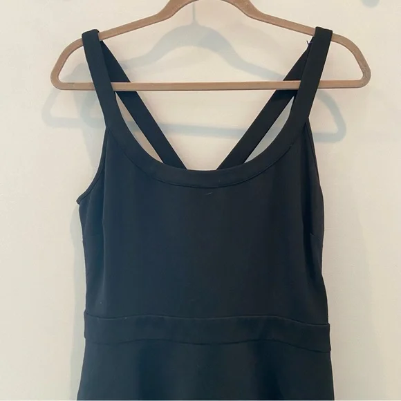 BANANA REPUBLIC Black Strappy Mini Skater Dress Size 10 - Picture 4 of 9